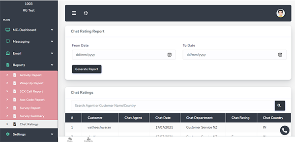 User Manual - Chat Rating Report