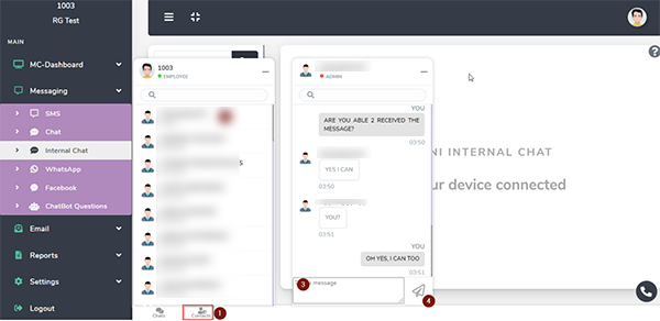 User Manual - Internal Chat via floating-windows